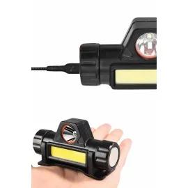 Kafa Lambası Çalışma Işığı Kafa Feneri Şarjlı Mıknatıslı Fenerli