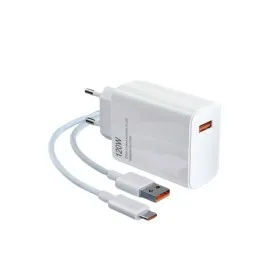 Type C Yüksek Hızlı Şarj Aleti Beyaz 120W Ultra Uzun Ömürlü