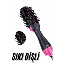 Saç Kurutma Makinesi Saç Düzleştirici Fön Tarak Isı Ayarlı Sıkı Dişli