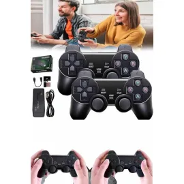2 Kollu Kablosuz 2.4G Retro Oyunlar 4k Game Stick 3500 Oyun Atari
