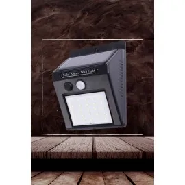 Bahçe Aydınlatma Sensörlü Güneş Enerjili Duvar Lambası 40 Led Işık