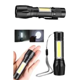 Uzun Menzilli Şarjlı El Feneri Uzun Ömürlü Led Işık Lamba