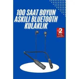 100 Saat Kablolu Boyun Askılı Dijital Göstergeli Bluetooth Kulaklık