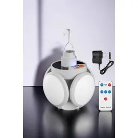 Güneş Enerjili Solar Aydınlatma Kamp Çadır Lambası Şarjlı Ampül Led Şarjlı El Feneri Işıldak