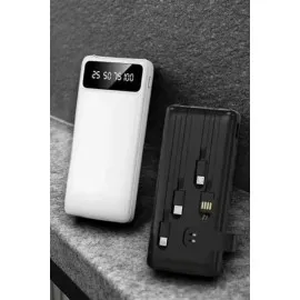 Powerbank 20.000 Mah Dijital Göstergeli Lcd Ekran Uzun Pil Ömrü