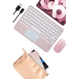 Bluetooth Touchpad Klavye Ultra İnce Taşınabilir Q Klavye