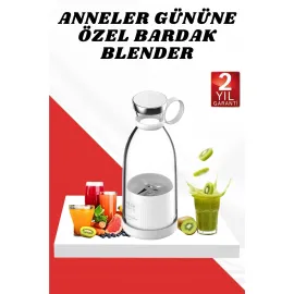 Anneler Gününe Özel Hediye Bardak Blender Paslanmaz Çelik Bıçaklı