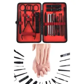 17 Parça Manikür Pedikür Seti El Ayak Bakım Seti Tırnak Makası Törpü