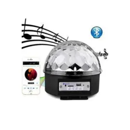 Led Işık Disko Topu Bluetooth Hoparlörlü USB Müzik Çalar Kumandalı