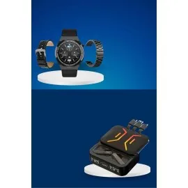 Dijital Göstergeli Bluetooth Kulaklık Ve Bildirim Görebilen Akıllı Saat Alarm Ve Titreşim