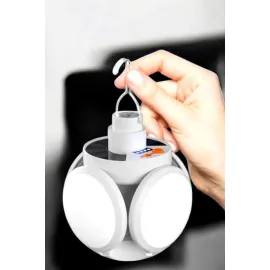 Kamp Lambası Işıldak Beyaz Işık Güneş Enerjili Solar Aydınlatma 5 Kanatlı Katlanabilir