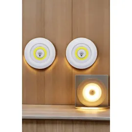 Mutfak Dolap Altı Işığı Uzaktan Kumandalı Yapışkanlı Kablosuz Pilli