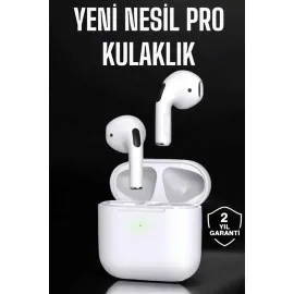 Beyaz Yeni Nesil Pro Bluetooth Kulaklık Yüksek Ses Kaliteli Anc Özelliği