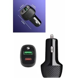 38W Usb Type-C Girişli Oto Çakmaklık Araç İçi Hızlı Şarj Çakmaklık Şarj Aleti