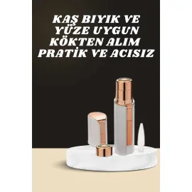 KAŞ BIYIK VE YÜZ EPİLASYON ALETİ VE TİTREŞİMLİ YÜZ TEMİZLEME MASAJ ALETİ İKİLİ SET