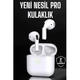 Beyaz Yeni Nesil Pro Bluetooth Kulaklık Yüksek Ses Kaliteli Anc Özelliği
