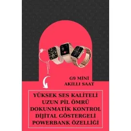 Aksesuar Hediyeli Akıllı Saat Ve Dijital Göstergeli Powerbankli Bluetooth Kulaklık