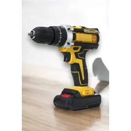 Çift Bataryalı Metal Dişli Darbeli Şarjlı Matkap Seti 24W Güç ve 24 Parça Aksesuar