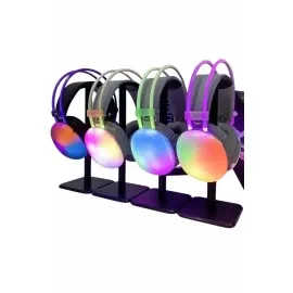 Yeni Nesil Kulak Üstü Kablosuz Uzun Ömürlü Rgb Işıklı Bluetooth Kulaklık