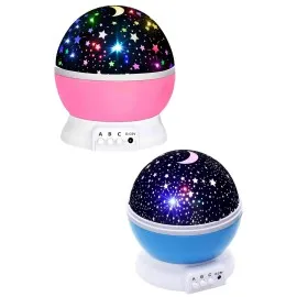 Yıldız Görünümlü Gece Lambası Renkli Masa Lambası Gökyüzü Projeksiyon