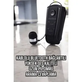 Makaralı Bluetooth Kulaklık Çağrı Cevaplama Kablolu Uzun Pil Ömrü