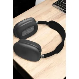P9 Plus Kulaklık Siyah Bluetooth Bağlantılı Kulak Üstü Kablosuz