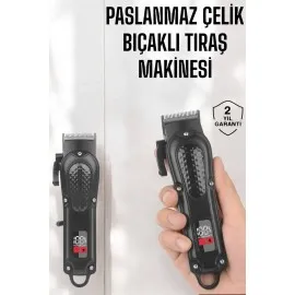 Sıfır Tıraş Makinesi Dijital Göstergeli Paslanmaz Çelik Bıçaklı Taşınabilir