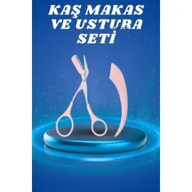 Profesyonel Taraklı Kaş Usturası Ve Kaş Makası Bıyık Alma Kaş Usturası