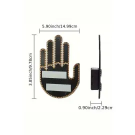 Kumandalı El Led Araba İçi 4 Farklı Mod El Orta Parmak Led