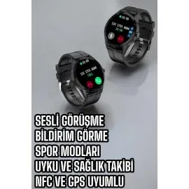 Akıllı Saat Sesli Görüşme Bluetooth Bağlantılı 3 Kordonlu