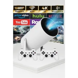 Taşınabilir Android Projeksiyon Ayaklı Çift Kollu 4K Çözünürlüklü Sinema Projeksiyonu