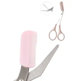 Kavisli Kaş Kirpik Düzeltici Bıyık Alma Taraklı Kaş Makası Yüz Bakım Seti Makas