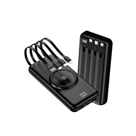 Kablosuz Çoklu Şarj Girişli 10.000 Mah Kablolu Powerbank Taşınabilir