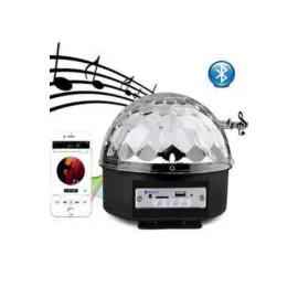 Led Işık Disko Topu Bluetooth Hoparlörlü USB Müzik Çalar Kumandalı