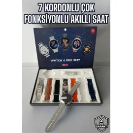 Akıllı Saat 7 Kordonlu Yeni Nesil Arama Cevaplayan Çok Fonksiyonlu