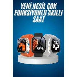 Yeni Nesil Akıllı Saat Müzik Dinleme Bildirim Görme Sesli Asistan Desteği