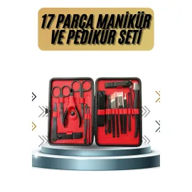 17 Parça Manikür Pedikür Seti El Ayak Bakım Seti Tırnak Makası Törpü