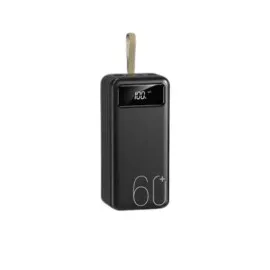 Powerbank 60.000 Mah Taşınabilir Şarj Hızlı El Fenerli Dijital Göstergeli