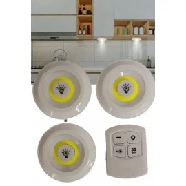 Kablosuz Pilli Işıldak  Masa Lambası Mutfak Tezgah Altı Banyo Dolabı Dolap İçi