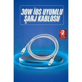 Type-C Ligtning 30W İos Şarj Kablosu Hızlı Şarj Kablosu