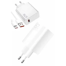 Beyaz Ultra Plus Hızlı Şarj Seti Şarj Adaptörü Ve Kablosu 67W