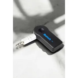 Kablosuz Bluetooth Aux Araç Kiti Siyah Hafıza Kartlı