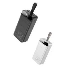 50.000 Mah Powerbank Turbo Hızlı Led Göstergeli Android İos Uyumlu Taşınabilir Askılı