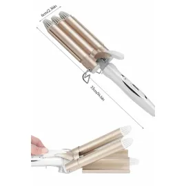 Saç Şekillendirici Wag Maşa Üçlü Yüksek Isı Ayarlı Seramik Kaplama