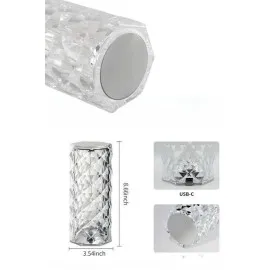Yeni Nesil Modern Kristal Masa Ve Gece Lambası Dokunmatik Renk Değiştirebilen