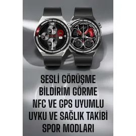 Akıllı Saat Gps Ve Nfc Özelliği Sesli Görüşme Dokunmstik Ekran