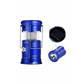 Büyük Boy Güneş Enerjili Kamp Feneri Işıldak Lamba USB Şarjlı