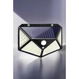 Güneş Enerjili Bahçe Aydınlatma Lambası Solar 100 Led Lamba