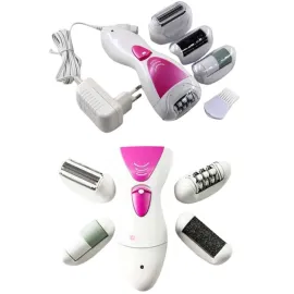 Ayak Törpü Başlıklı Epilatör Aleti 4 Başlıklı Taşınabilir Şarjlı Epilasyon Cihazı