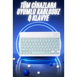 Bluetooth Şarj Edilebilir Mini Q Klavye Kablosuz Taşınabilir